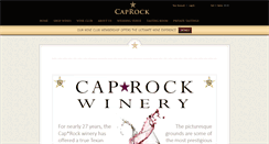 Desktop Screenshot of caprockwinery.com